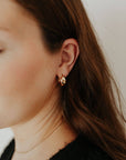 Gold Dome Hoops 18k Filled Chunky Minimal Earrings