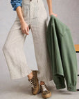 Tia Wide Leg Linen Crop Pant