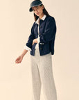 Tia Wide Leg Linen Crop Pant