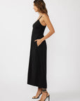 V-Neck Ruched Button Down Maxi Dress