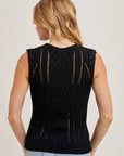 Sheer Open Knit Sweater Tank