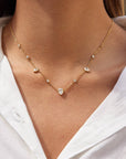 18K Stainless Steel CZ Necklace