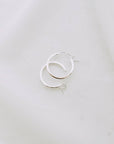 Sterling Silver Flat Hoops 20mm | Everyday Classic