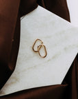 Rectangle Huggie Hoops – Gold Filled Minimal
