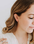 Rectangle Huggie Hoops – Gold Filled Minimal