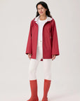 Nikki Jones Cranberry Waterproof Rain Coat