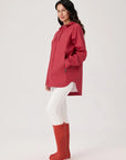 Nikki Jones Cranberry Waterproof Rain Coat