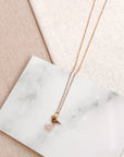 Cute Gold Rose Quartz Bird Charm Pendant Layering Necklace
