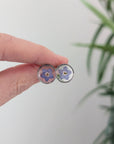 Forget-me-not Circle Stud Earrings
