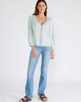 Scallop Edge Button Down Blouse