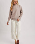 FUNNEL NECK KNIT SWEATER