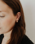 Gold Dome Hoops 18k Filled Chunky Minimal Earrings