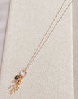 Gold Blush Pearl Cypress Branch Necklace