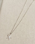 Silver Starfish Charm Freshwater Pearl Necklace