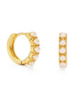 15mm Pearl Huggie Hoops