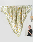 Spring Meadow Daisy Silky Feel Bandana Scarf