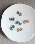 Colourful Real Flowers Teardrop Earrings - Random Colors
