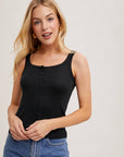 Button Front Style Tank