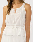 Eyelet Tie Front Tank