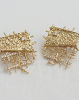 Vintage Geometric Cubic Zirconia Drop Earrings