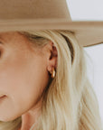 Studio Bold Teardrop Gold Hoop Earrings