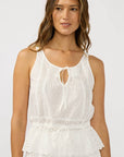 Eyelet Tie Front Tank