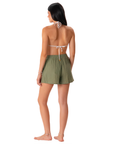 Olive Cotton Cabana Shorts