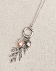 Silver Blush Pearl Cypress Branch Necklace