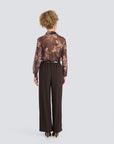 Jessica Laura Button Front Mesh Top