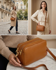Genuine Leather bag saponetta maxi: Brown