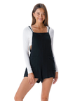 Black Romper with Adjustable Straps