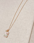 Freshwater Pearl & Floral Pendant Necklace – Gold