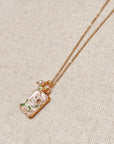 Freshwater Pearl & Floral Pendant Necklace – Gold