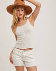 Button Front Style Tank
