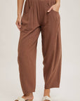 Relaxed Barrel Pants With Pockets