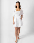 Riviera Boho Smocked Mini Dress