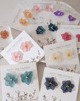 Hydrangea Stud Earrings - mixed color