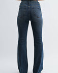 High Rise Scissor Cut Flare - DARK DENIM