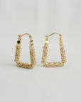 Geometric Sparkling Drop Earrings