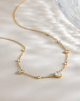 18K Stainless Steel CZ Necklace