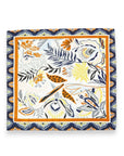 Color Floral Drawing Print Silky Square Scarf