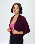 Knit Cashmere Like Bolero Cardigan
