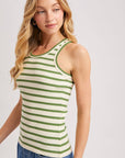 Striped Ribbed Tank Top
