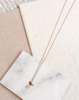 Cute Gold Rose Quartz Bird Charm Pendant Layering Necklace