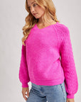 V-NECK RIBBED KNIT SWEATER