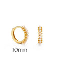 Tiny 10mm Pearl Huggie Hoops