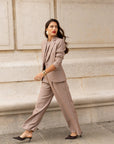 Straight Blazer Terracota