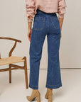 Victorine 6 Button Wide Leg Jeans