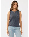 Open Stitch Boucle Sweater Tank