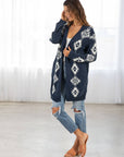 Beautiful Southwestern Open Front Cardigan